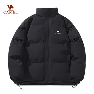 Camel (camel) down jacket men's winter new thickened warm windproof and cold-proof jacket trendy youth student bread jacket black m 100-120jin jin equals 0.5 kg