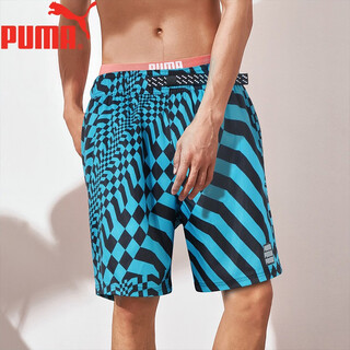 Puma puma beach pants men's quick-drying boxer shorts sports shorts spa vacation loose swimming pants fashionable and cool-blue s