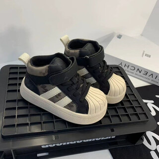 Terranis yangma recommends new winter children's shoes, non-slip, soft sole, lightweight and warm, boys and girls, plus cotton baby 2, black plus velvet 22_inner length 14cm