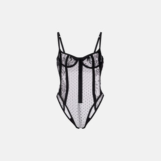 Dolce&gabbana new autumn/winter women's lace bodysuit p01083688 black xs xs