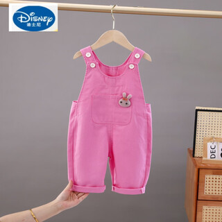 Disney (disney) girls spring style cotton overalls new spring and autumn 1-2 to 3 years old baby warm jumpsuit baby pants pink 100 available