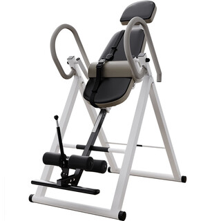 德国进口家用电动倒立机倒挂脊柱牵引腰椎减压多功能倒吊放松训练 棕白色