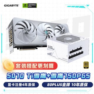 技嘉（GIGABYTE）雪鹰 5070 Ti AERO OC 16G 显卡 + 750W雪鹰金牌电源套装