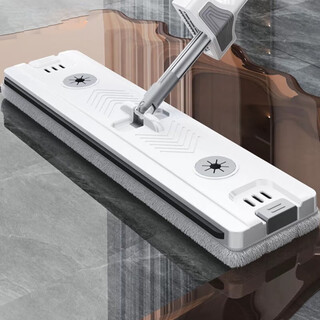 雅高平板拖把50CM带2拖布免手洗大号带刮条清洁剂拖地板拖布净