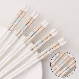 Kangqin douyin same style ceramic chopsticks jingdezhen household high-end mildew-resistant and high-temperature non-deformable daisy 10 pairs