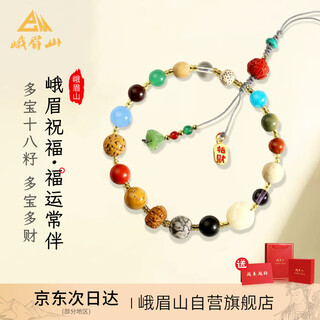 峨眉山十八籽手机链手机挂绳女多宝菩提串珠护身符包挂生日礼物