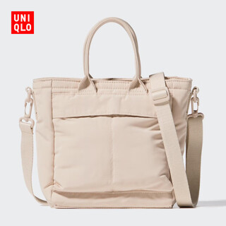 Uniqlo women's casual small shoulder bag/dual use 481364 30 light beige one size (17 7.5 19 cm)