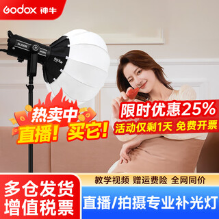 Godox live broadcast top sl150w third generation live broadcast fill light 160w ball light always on shooting main light studio ceiling light children's photography video video led soft light light single light set a soft light ball hot sale
