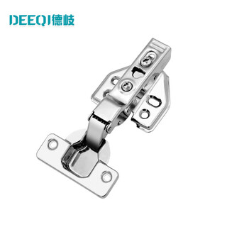 Deqi spring hinge hydraulic hinge wardrobe hinge pipe cabinet door cabinet hinge furniture hardware accessories cold rolled steel fixed full cover straight bend