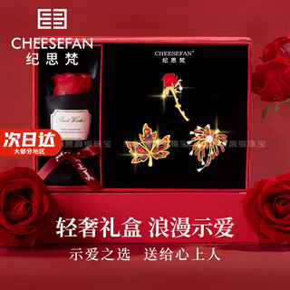 Ji sifan light luxury romantic brooch women's pin fashion jewelry valentine's day birthday gift for girlfriend romantic brooch b set