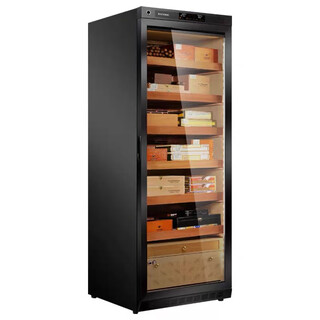 Meijing raching cigar cabinet cedar wood shelf smart horizontal line constant temperature and humidity humidor horizon mon2800a black canada 330l