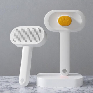 Petbile cat and dog comb to remove floating hair, pet cleaning comb, pet massage hair removal needle, cat and dog comb, pet combing brush, orange