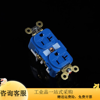 Original american hubbell hbl5362 fever grade copper american standard power socket wall plug insert blue socket