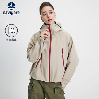 Navigare italian small sailing women's 25th autumn and winter new hooded loose jacket outdoor windproof jacket 2331005504