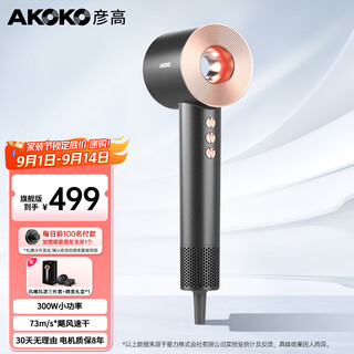 Yangao akoko yangao hair dryer for home dormitory students 800w negative ion hair care high speed low power 500w gift birthday gift for women flagship version - yunmo gray (300w)