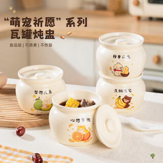 Newair crock pot stew pot for one person, water-proof stew pot, small soup pot with lid, steamed vegetable custard special bowl, household soup pot