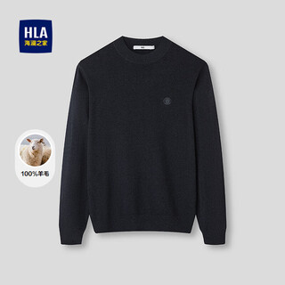 Hla heilan long-sleeved sweater for men 25 pure wool half turtleneck soft wool sweater for men winter