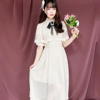 Rojita bow double-sided belt long cape dress 1423985 (original 1233424) pre-sale off-white