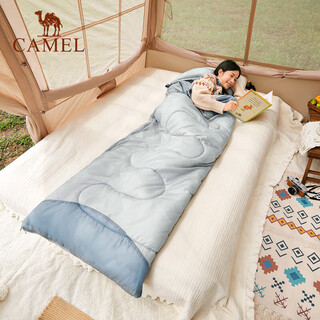 Camel (camel) velvet sleeping bag for adults outdoor camping winter thickened cold-proof and warm office lunch break single and double quilt 5020