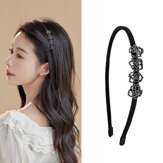 Chimera high-end rose headband for women 2025 new high skull pressure hair face wash special headband hair bundle hairpin headwear black