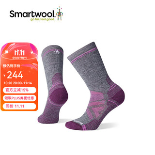 Smartwool women's hiking fully shock-absorbing mid-calf socks warm merino wool socks outdoor socks machine washable 1574 medium gray 052 s (suitable for foot sizes 34-37)