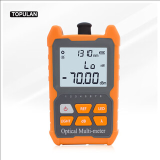 Optical power meter red light all-in-one machine 12 wavelengths 1577 receiver mini tester optical fiber red light pen lithium battery with network cable sequencing charging high-precision fiber tester light attenuation 8-wavelength optical power meter (dry battery without red light, -70~+6) 8-wavelength basic model