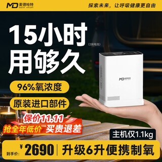 Medhart portable oxygen concentrator 6l elevated original travel car oxygen inhaler home elderly oxygen machine portable charging cp5s