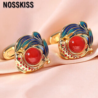 Nosskiss good luck koi design Запонки мужские элитные модные легкие роскошные подарки Индивидуальные манжеты для ногтей подарки на день рождения good luck koi