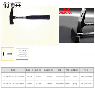 Qiao bo lai, imported hammer made in japan, dogyu brick hammer, flat head duckbill hammer, mud tile electrician, aluminum mold hammer, geological hammer, 24mm brick hammer type, total weight 620 grams, with nail extraction port