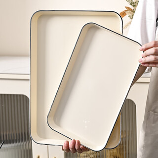 Double gun (suncha) same quality tea tray rectangular plastic home living room for tea cups, water cups, plates, fruit snack storage, upgraded and thickened *pet raw material