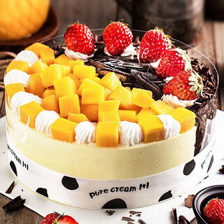 Make a wish strawberry cake birthday fruit same day delivery delivery to the elderly, children, girlfriends and best friends 1 pound in the same city