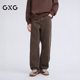 Gxg Мужская одежда Торговый центр Свободные прямые джинсы 2026 Новое поступление весны g26x051001 Хаки m