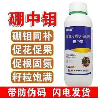 Molybdenum fertilizer genuine danluofeng boron medium molybdenum foliar fertilizer peanut needle special fertilizer to promote flower buds and improve peanut fruit set 1000g/1 bottle