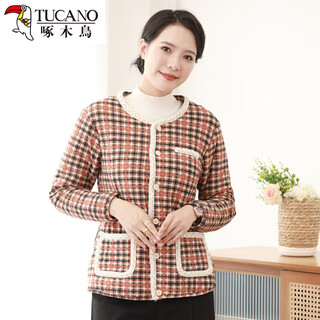 Woodpecker alpaca small fragrant flower warm clothes short women's internal and external wear 2025 winter new home cotton clothes school uniforms artifact small cotton jackets 68071-55 2xl (105-120jin jin is equal to 0.5kg)
