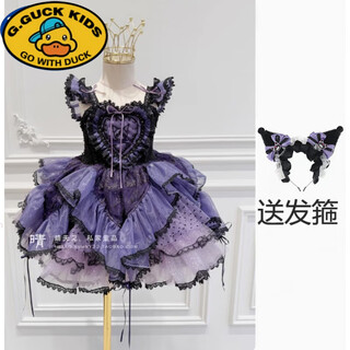 G.duck25 summer dress cosplay princess dress girls lolita lolita birthday dress dress + headband (skirt is half a size too small) 110 cm model size