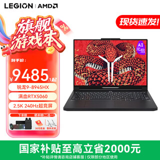 联想拯救者R9000P 2025国家补贴游戏本电竞学生设计笔记本电脑 锐龙 R9-8945HX 32G 1T标配 5060 黑 2.5K 240Hz 16英寸电竞屏