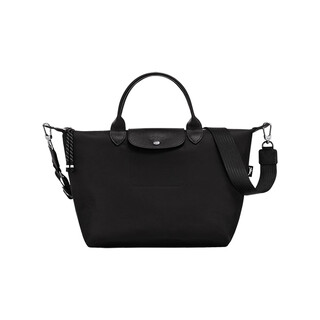 Longchamp men's black recycled polyamide canvas large handbag l1515hsr001 new year's gift