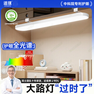 Shipu clip-on desk lamp for eye protection, learning, full spectrum wall-mounted street lamp, special for dormitory students, anti-blue light, anti-myopia, max brightening version - 50cm, 60w three-tone lighting, far exceeding the national aa illumination | imported puri lamp beads