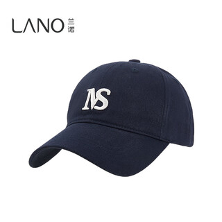 Lanno letters baseball cap women's 2025 spring and summer new big head circumference showing face small peaked cap hard top hat navy blue m(56-58cm)