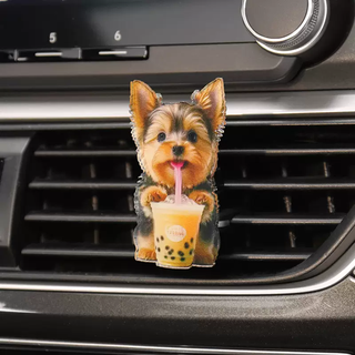 Yusenyi cute kitten air vent decoration aromatherapy ornaments unzipping car air conditioner sweatshirt cat perfume clip jewelry gift pearl bear air vent clip 1g