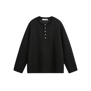 Popular young men's old money style henry collar bottoming shirt for men in autumn textured long-sleeved inner wear handsome casual top black 2xl one size fits all