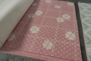 Yusenyi old canvas mat pure cotton extra thick dense old coarse cloth traditional mat baby summer mat canvas bed pink four leaves extra thick 0.9mx2m single bed mat