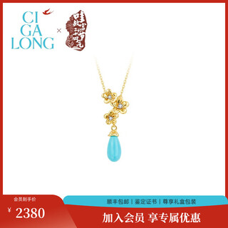 Ciga long winter jasmine necklace turquoise forbidden city twenty-four solar terms new chinese style jewelry winter jasmine necklace