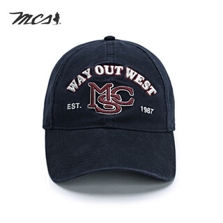 Mcs originates from marlboro baseball cap, american retro, unisex, new, versatile, simple, casual baseball cap, navy blue k8, one size fits all