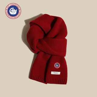 Scott goose red wool scarf women's 2025 new autumn and winter korean style warm christmas gift atmosphere cashmere scarf red