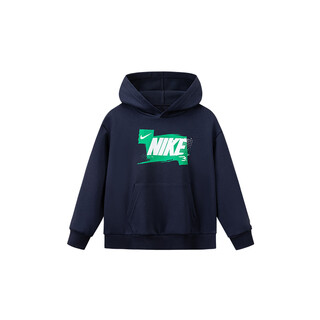 Nike3brand nike boys and girls hooded knitted sweatshirt 2025 winter new children's fleece warm top