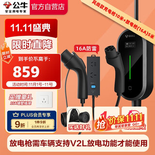 Bull charging gun car-mounted charging and discharging gun is suitable for byd, xiaopeng wenjie, etc. fengshang gun 10m+16a discharge gun 5m