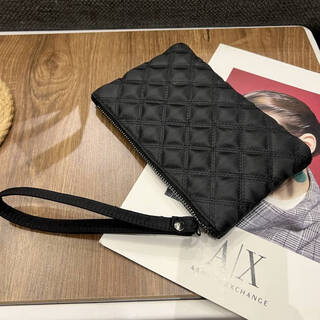 南啵丸超值韩国单牛津布柔软零钱布包女士卡片钥匙包放手机小包包 黑色