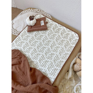 Baby diaper pad, pure cotton, waterproof, washable, large size, breathable, menstrual pad, children's overnight baby diaper pad, beihai hibiscus, autumn and winter quilted style 50x70cm