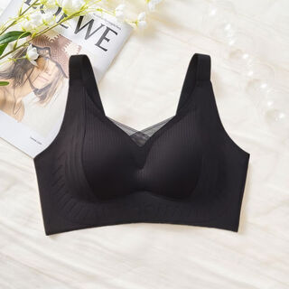 Pilates black bandage adjustable seamless underwear push-up comfortable thin breathable soft support breast control bra black m (reference weight 80- 105jin jin is equal to 0.5kg)